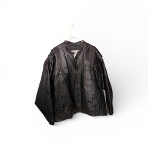 King Size Men's Black Bomber Quilted BikerJacket in pocket Retro Y2K Rockabilly